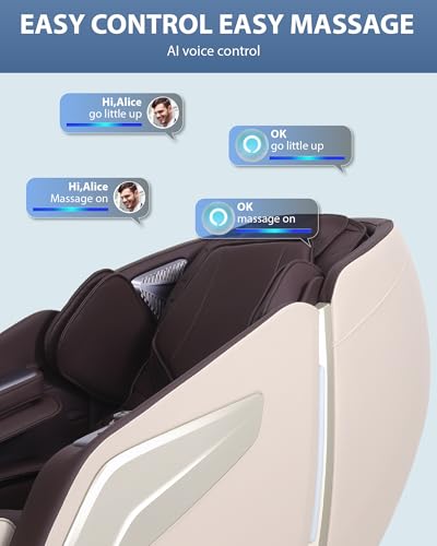 4D Massage Chair: Full Body Zero Gravity Massage Chair Full Body SL Track Chair Massage Black