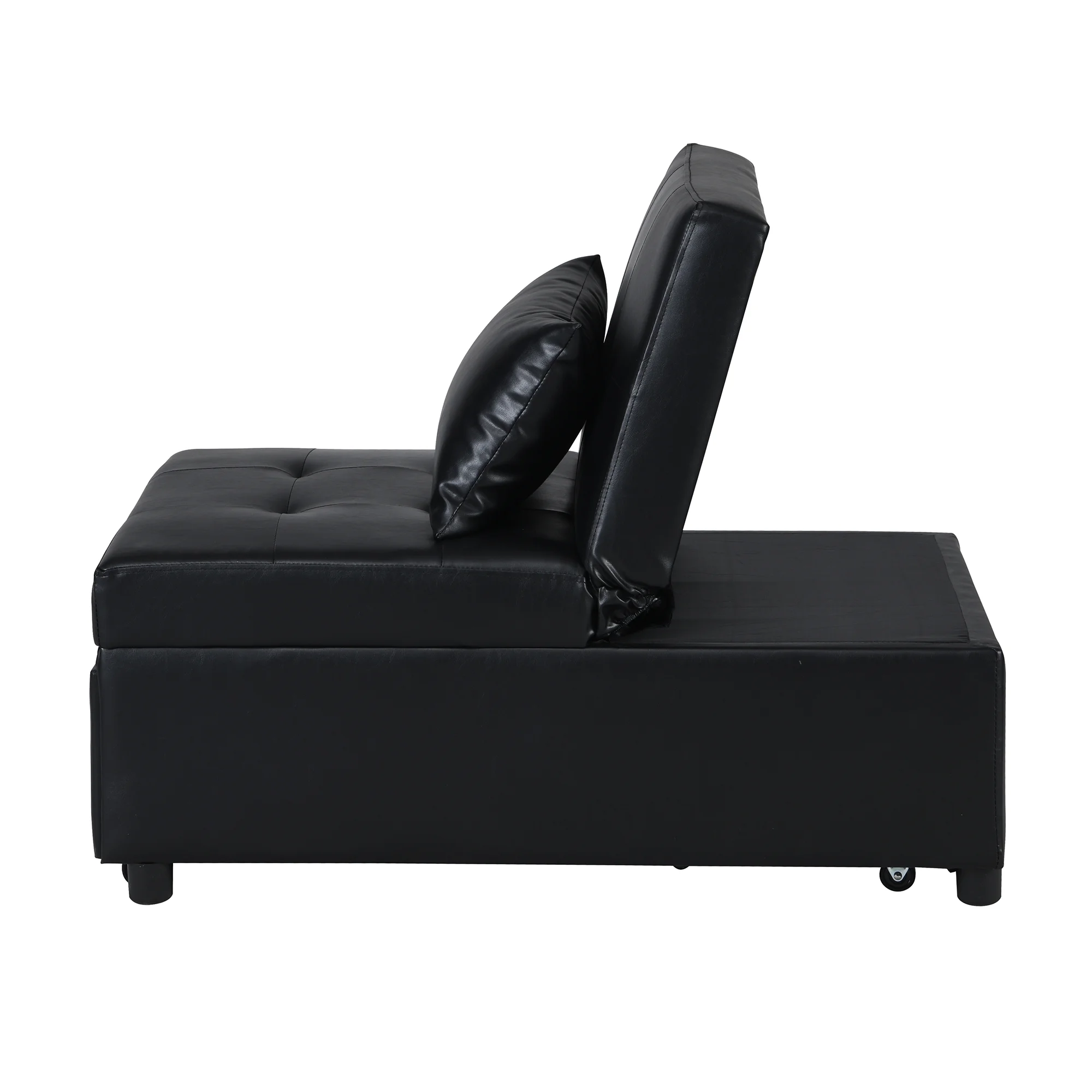 Bellemave 4 in 1 Single Sofa, Ottoman, Convertible Sofa Bed, Adjustable Chaise Lounge Recliner Chair with Pillow Folding Ottoman Sofa for Bedroom