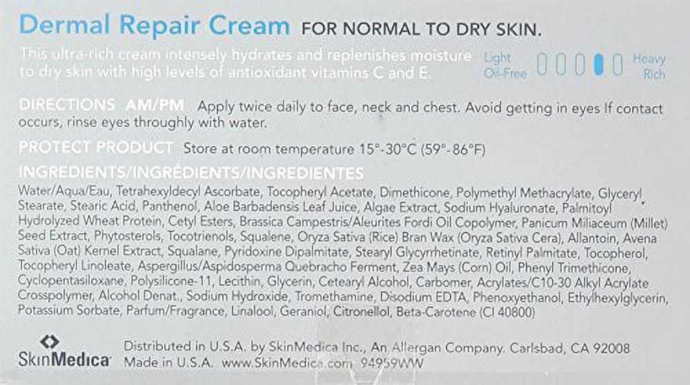 Skin Medica Dermal Repair Cream, 1.7 Ounce