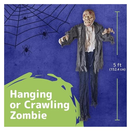 Holiday Decoration Halloween Hanging Zombie and Groundbreaker Decoration for The Best Halloween Decorations Zombie Outdoor Prop with Flowing Robe
