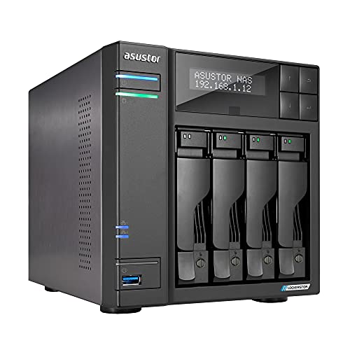 Asustor Lockerstor 4 Gen2 - AS6704T | 4-Bay NAS, Quad-Core 2.0GHz Processor, 4 M.2 NVMe Slots (PCIe 3.0), Dual 2.5GbE, Expandable to 10GbE