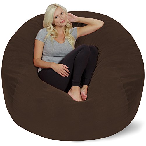 Chill Sack Bean Bag Chair - 5' Giant Memory Foam Lounge Chair with Soft Microfiber Cover – Cozy Furniture for Living Room, Dorm