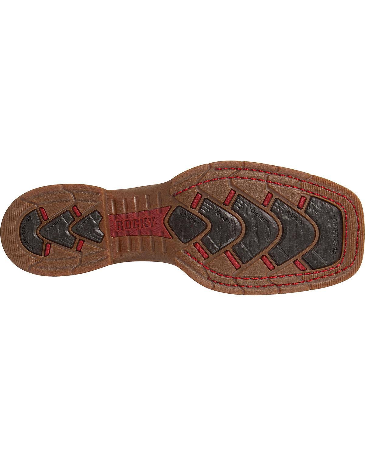 Men&s Rocky 11 inch Long Range Western Carbon Fiber Toe 6132, Brown