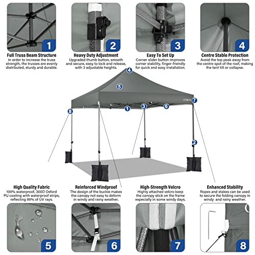 COBIZI 13x26 Pop Up Tent 13x26 Canopy with Sidewalls Heavy Duty Canopy Party Tent for Parties