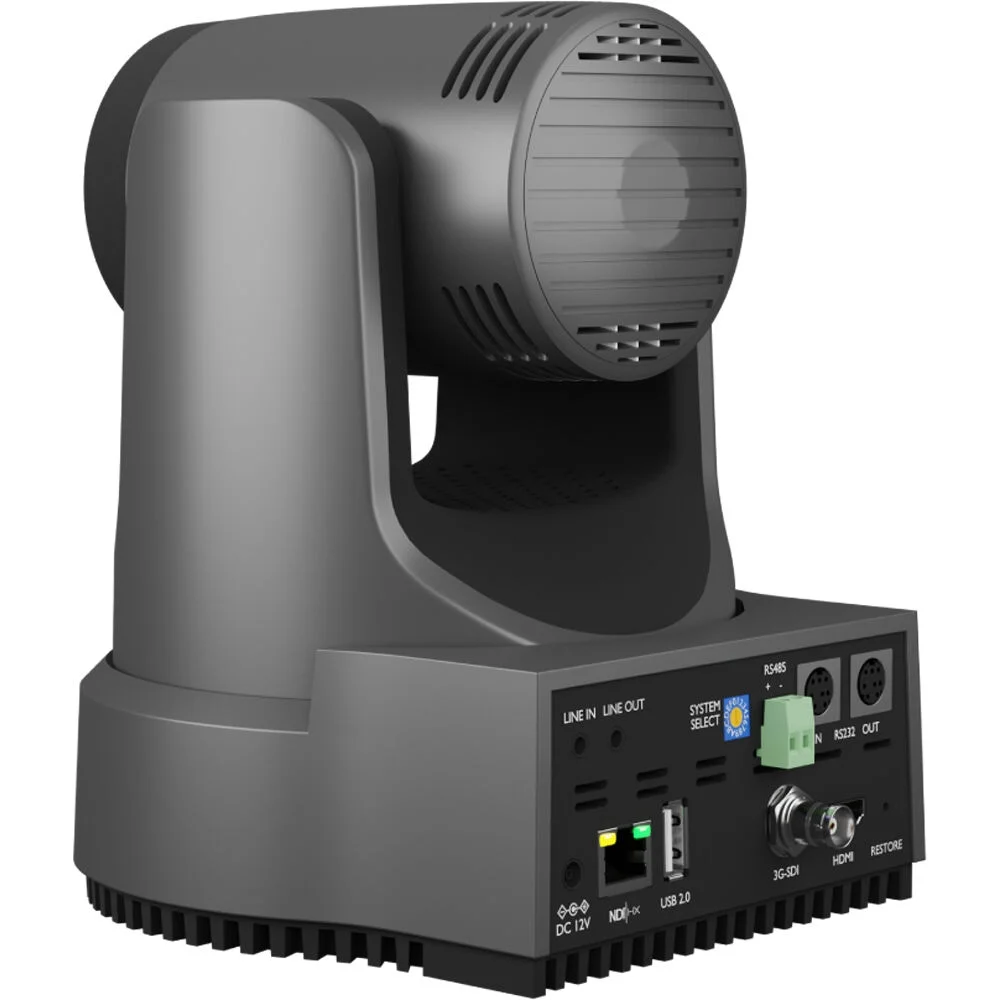 PTZOptics Move 4K SDI/HDMI/USB/IP PTZ Camera with 12x Optical Zoom (Gray) (PT12X-4K-GY-G3) + PTZOptics PT-JOY-G4 Joystick Controller + Universal Wall