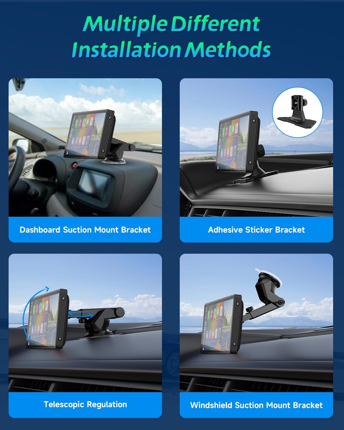 Wireless Carplay Car Stereo, 2024 Portable 9.3" HD Touchscreen Cam Compatible with CarPlay & Android Auto for Car