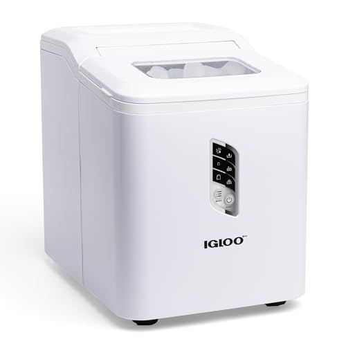 Igloo Electric Countertop Ice Maker Machine - Automatic and Portable - 33 Pounds in 24 Hours - Icecube Maker - Plastic Scoop and Basket