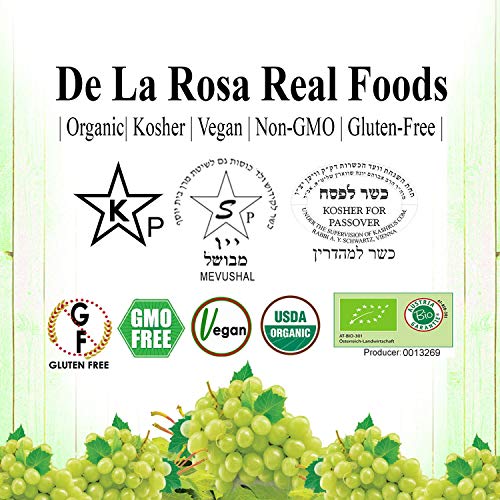 De La Rosa Austrian Red Grape Juice, Kosher, Non-GMO & Gluten Free, 100% Organic Red Grape Juice, No Sugar Added, No Preservative