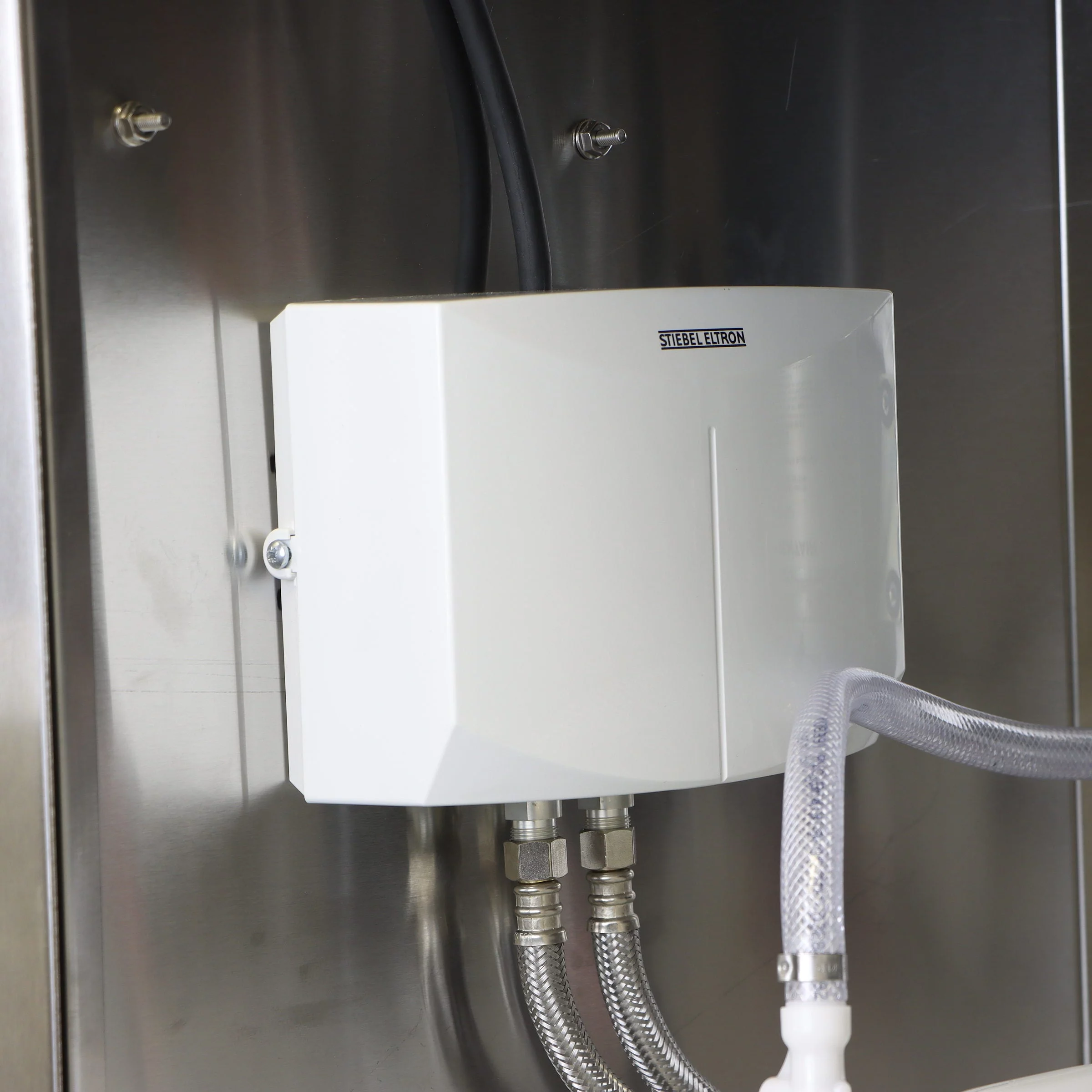 Electric Portable Sink, with Hot Water Heater and Pump - Movable Steel Hand Washing Sink