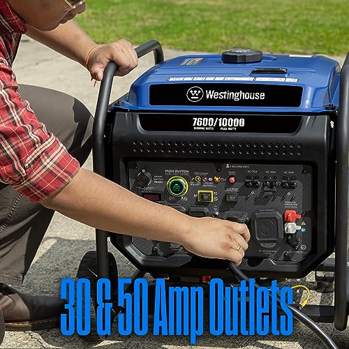 Westinghouse 11000 Peak Watt Tri-Fuel Portable Inverter Generator, Remote Start, Transfer Switch Ready, Gas/Propane/Natural Gas Powered, Low THD