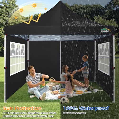 10x10 Pop Up Canopy Tent with 4 Sidewalls and Mesh Windows 2.0