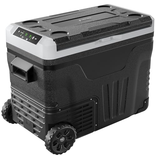 EUHOMY 12 Volt Refrigerator, 37QT(35L) Electric Cooler, Portable Freezer 12V/24V DC 110-240V AC, 12V Fridge -4�H~68�H