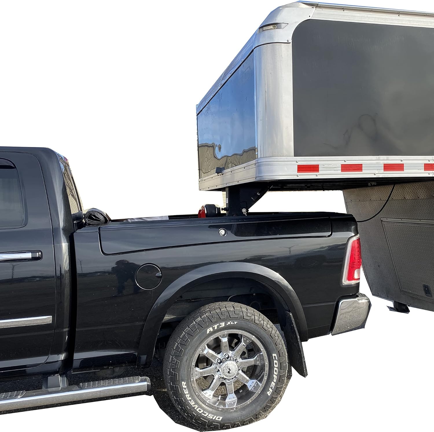 Shocker Gooseneck Air Hitch & Coupler for Exiss Horse Trailers, Round 4" Straight Pin 30K Coupler 9" Offset
