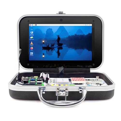 ELECROW for Raspberry Pi 5 8GB Kit, with Pi 5 8GB Single Board Computer, Crowpi Pi 5 Case Kit with 9inch Display