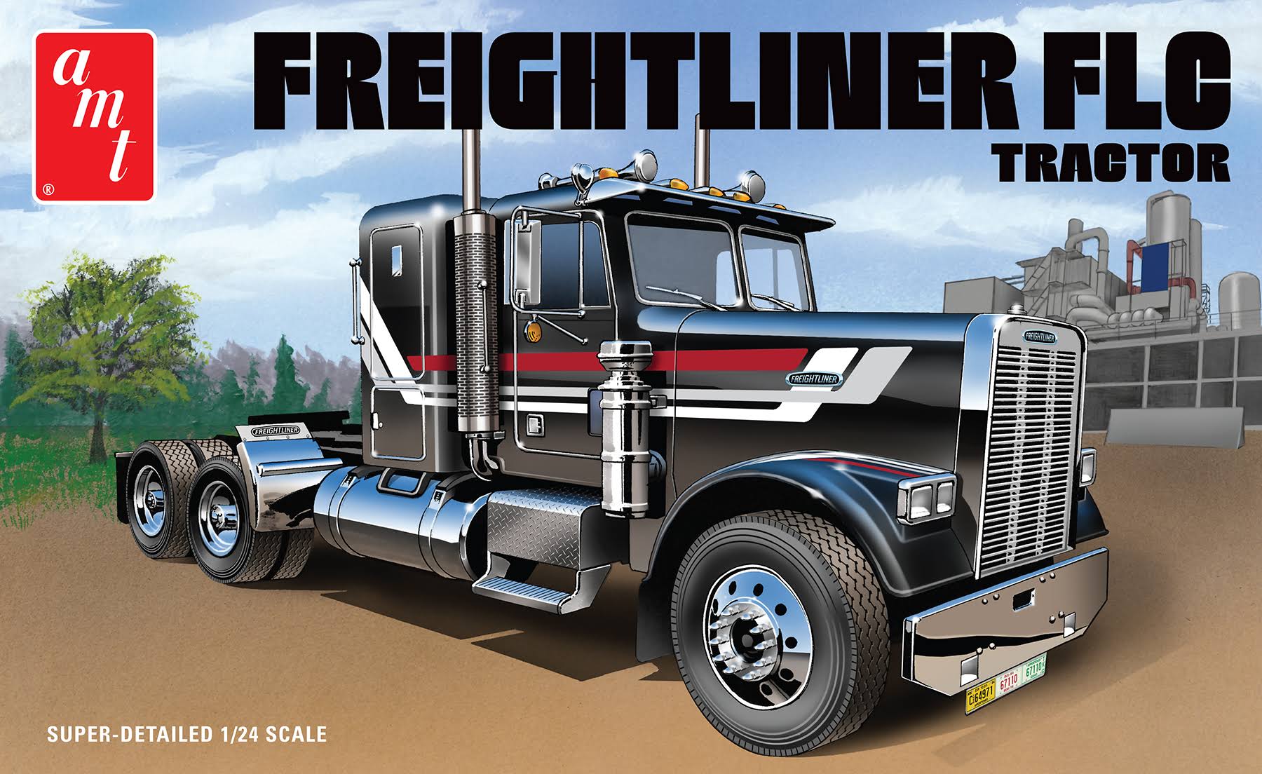 Skill 3 Model Kit Freightliner FLC Truck Tractor 1/24 Scale Model by AMT AMT1195
