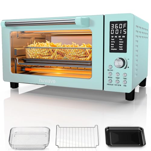 Nuwave Bravo Pro Smart 21QT Toaster Oven Air Fryer Combo, Convection Oven Countertop, 10 functions all in 1, with even & quick crisp technology