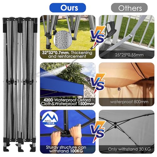 COBIZI 13x26 Pop Up Tent 13x26 Canopy with Sidewalls Heavy Duty Canopy Party Tent for Parties