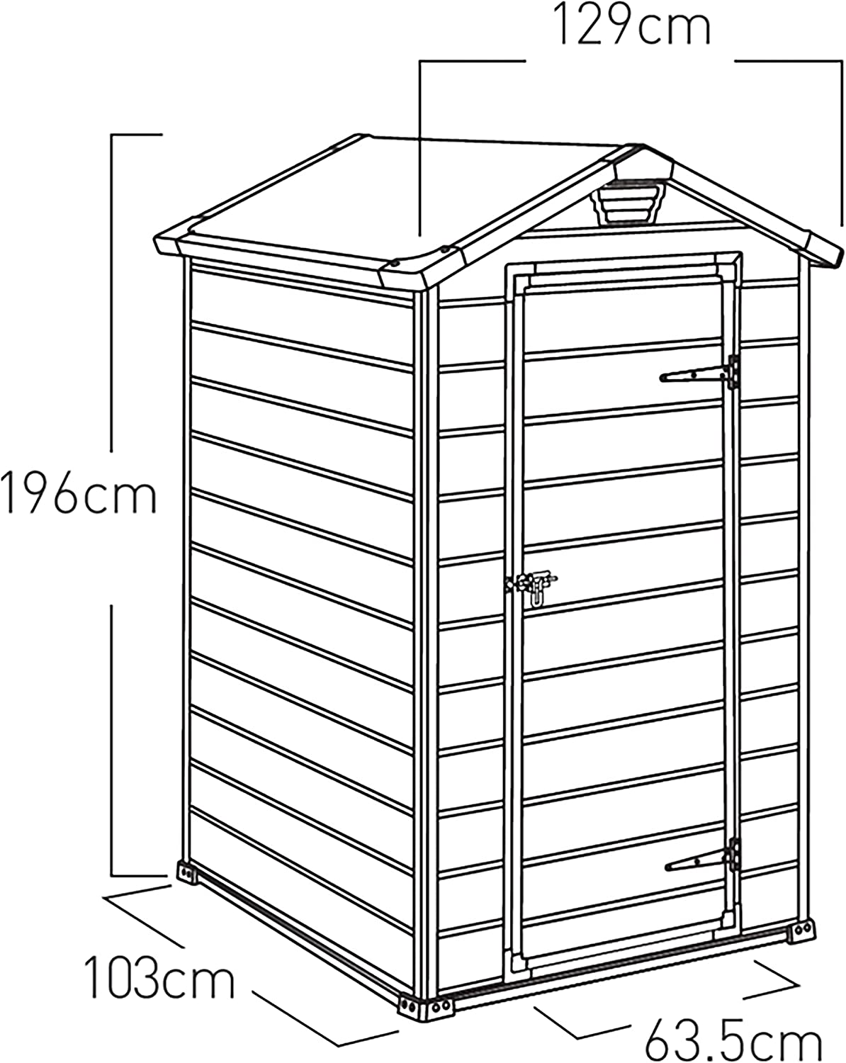 Keter Manor Outdoor Plastic Garden Storage Shed, Beige, 4 x 3 ft