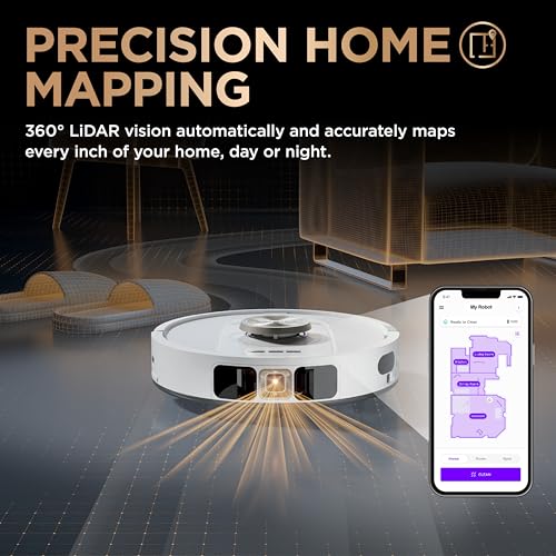 Shark Robot Vacuum & Mop Combo, PowerDetect NeverTouch Pro, Self-Emptying, Self-Refill with Self-Clean Pad Wash & Dry, 60-Day Debris Capacity