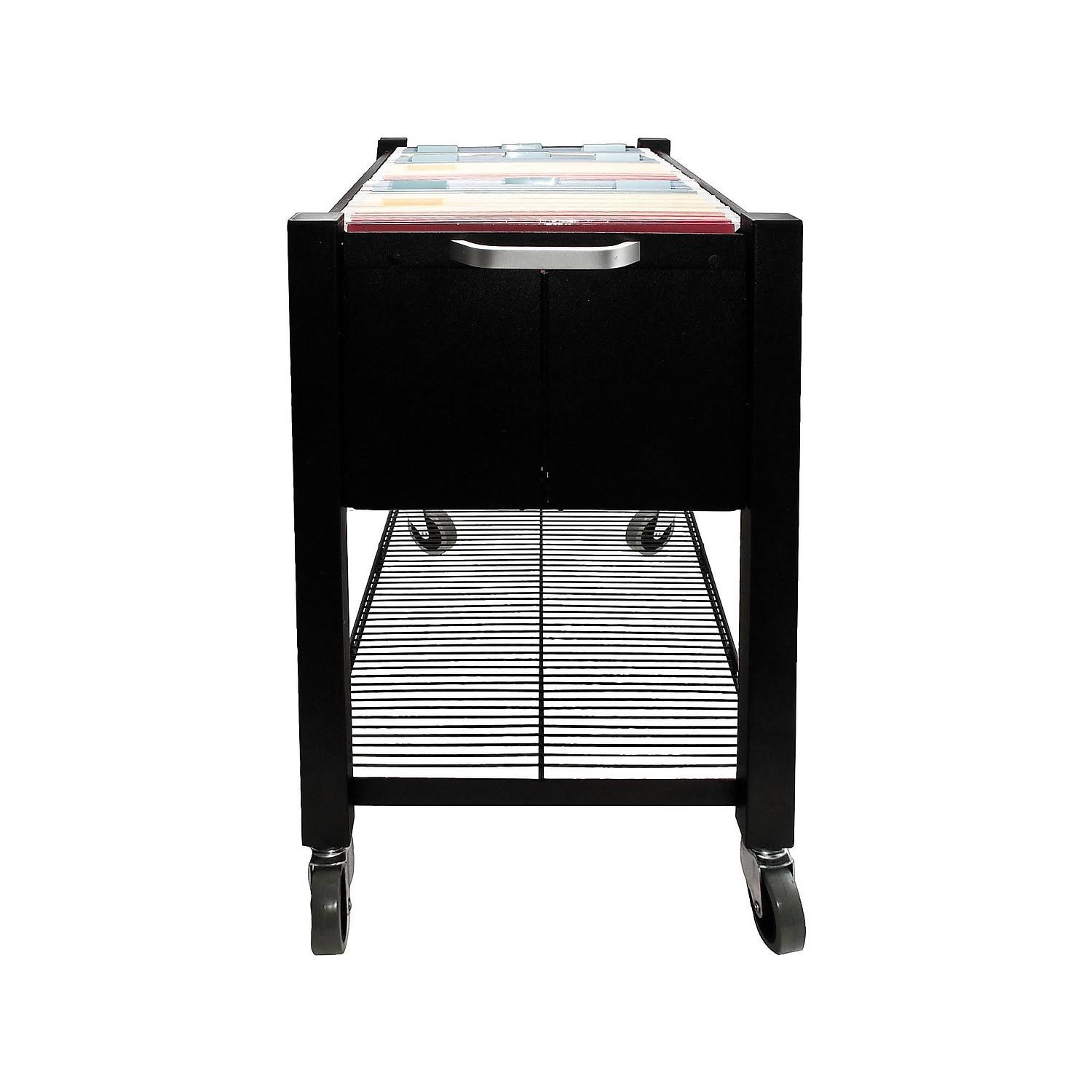 Vertiflex InstaCart, Open-Top File Cart, Black