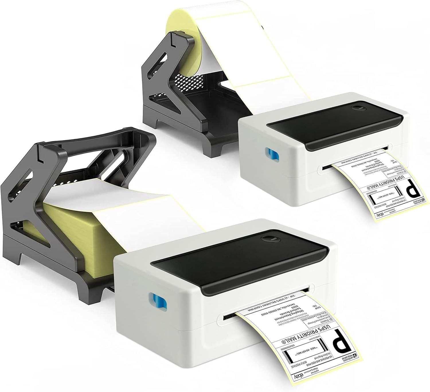 Shipping Label Printer 4inch with USB+Bluetooth Port, Thermal Label Printer for Shipping Packages Postage Home Small Business, Compatible with Etsy