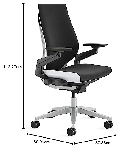 Steelcase Gesture Office Chair - Ergonomic Work Chair with Wheels for Carpet - Comfortable - Intuitive-to-Adjust for Desk - 360-Degree Arms