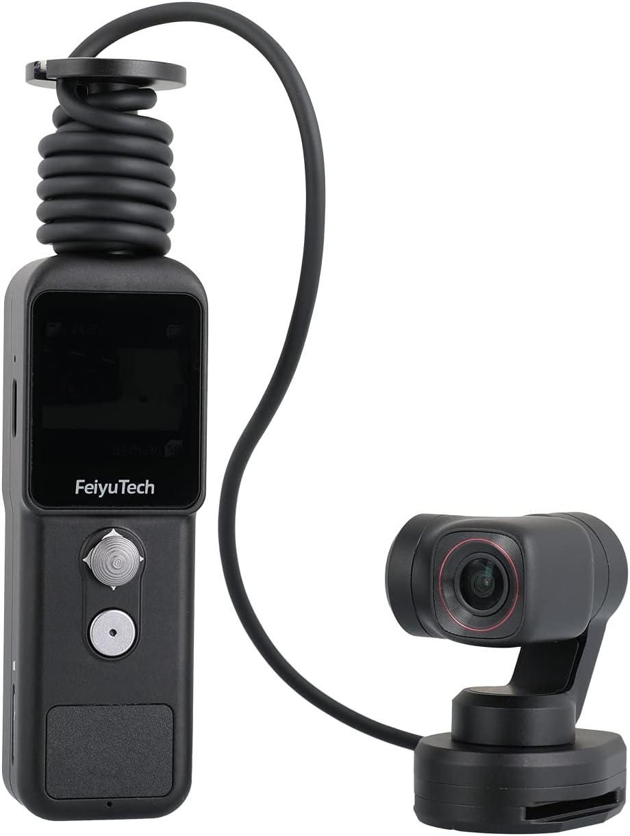 Feiyu Pocket 2-Light Handheld 3-Axis Gimbal Stabilized 4K Video Action Camera,130° View,Magnetic AL. Alloy Boby with Mic Speaker,4xZoom,12MP Photo