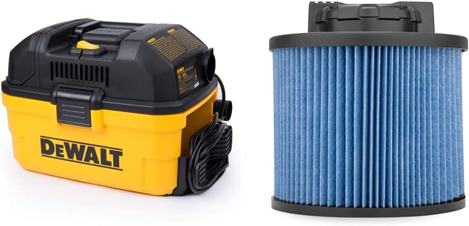 DEWALT DXV04T Portable 4 gallon Wet/Dry Vaccum, Yellow