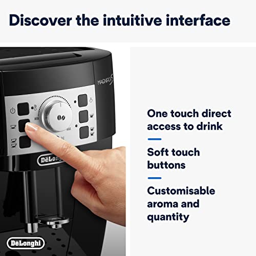 De'Longhi Magnifica S ECAM22.110.B, Coffee Maker with with Milk Frother, Automatic Espresso Machine with 2 Hot Coffee Drinks Recipes
