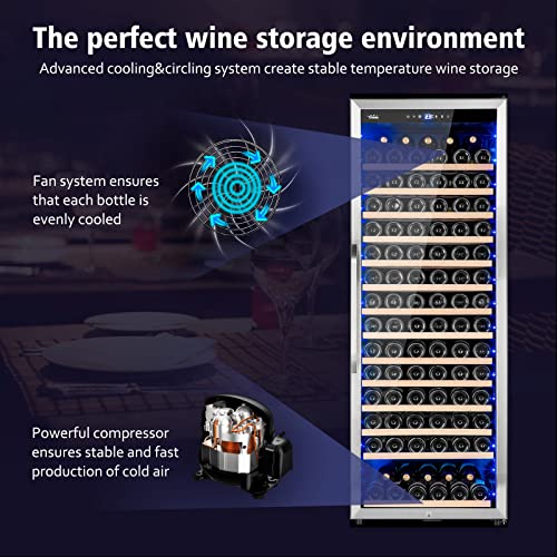 Cigar Electric Humidor, 35L 250 Counts Large Capacity Thermostatic Electric Cigar Cooler Cabinet with Digital LED Screen, Safety Lock
