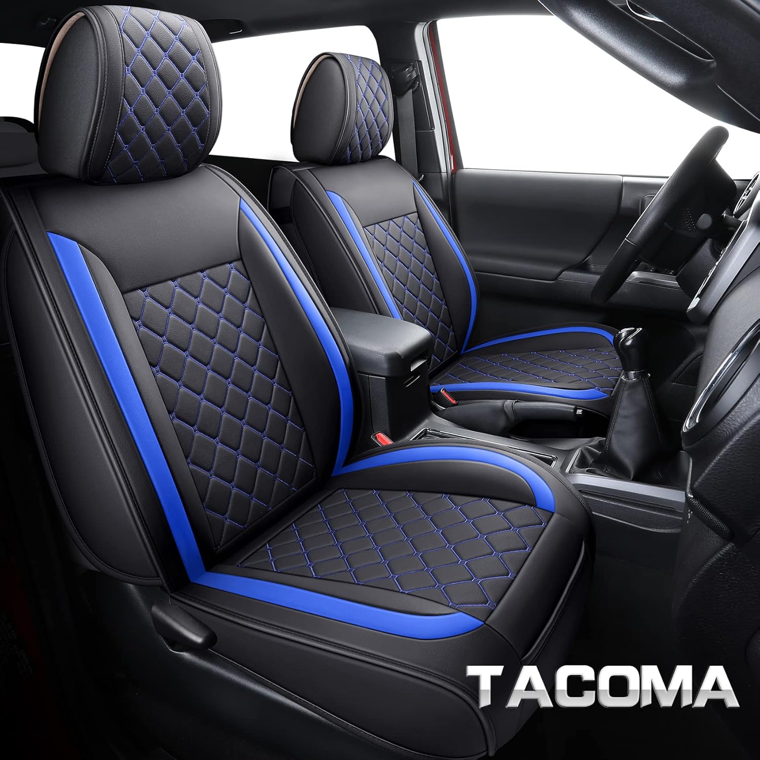 Tomatoman Car Seat Covers Customized for 2005-2022 Toyota Tacoma Double Cab TRD Off-Road Sx Package Nightshade Edition Pickup Truck