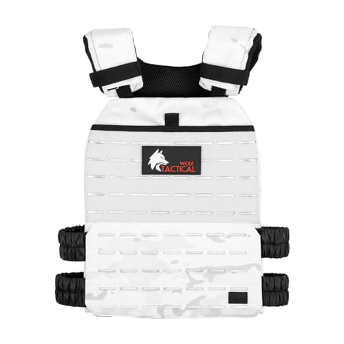 WOLF TACTICAL Adjustable Weighted Vest &ndash; WODs, Strength and Endurance Training, Fitness Workouts, Running