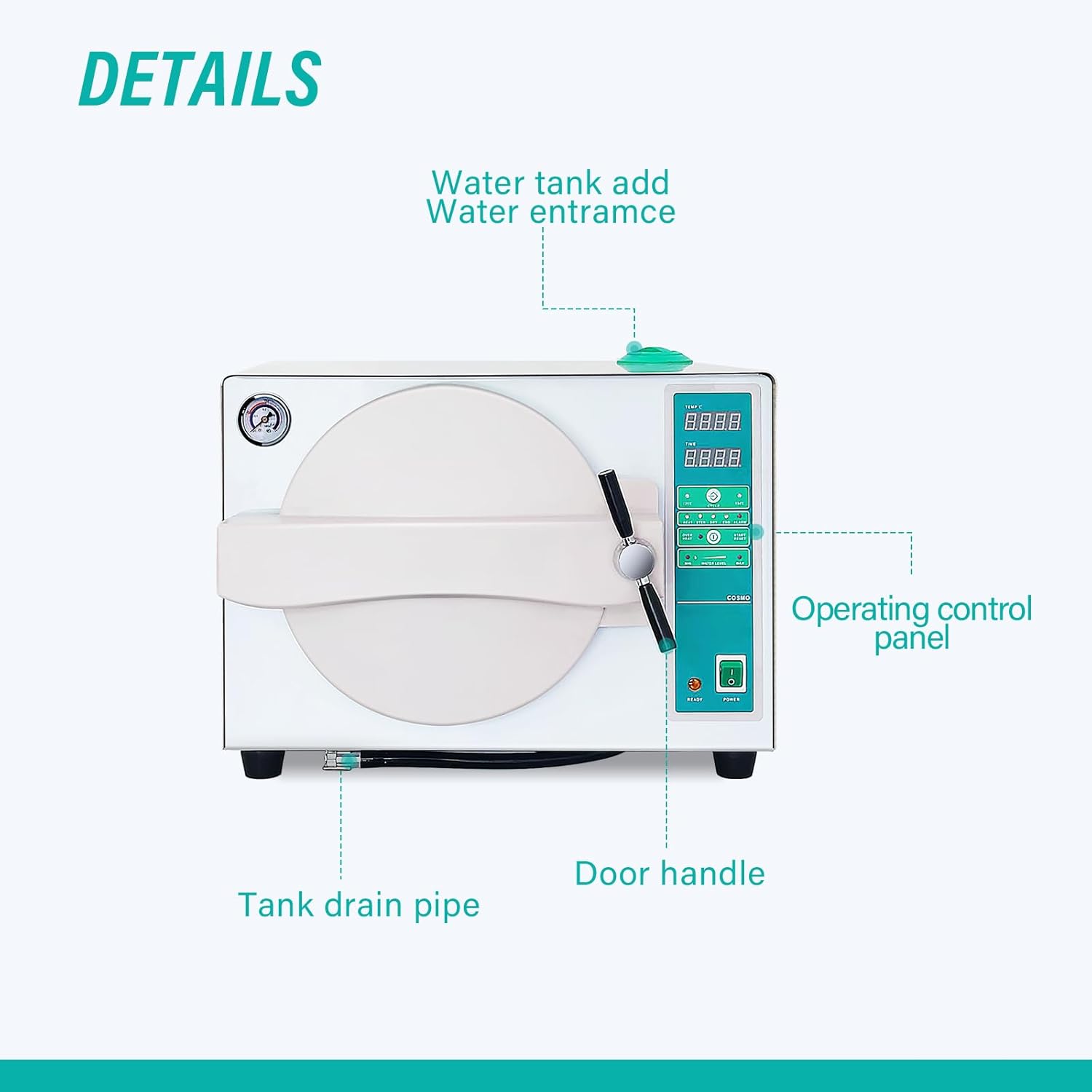 18L TR250C Lab Autoclave with Drying Function Water Storage Tank
