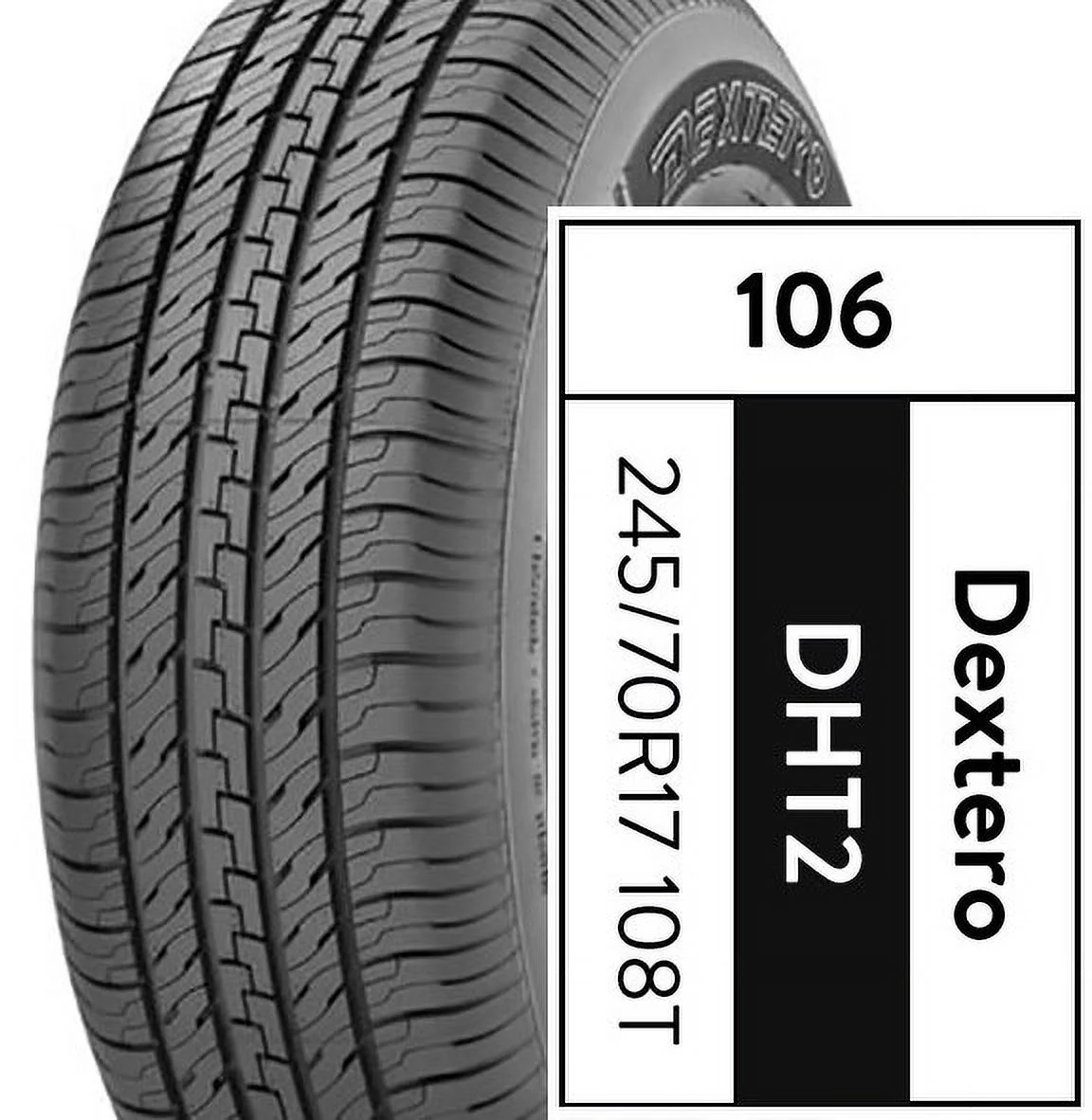 Dextero DHT2 Tires P245/70R17 108T. Fits: 2015-18 Chevrolet Silverado 1500 SSV, 2014-20 Jeep Grand Cherokee Laredo