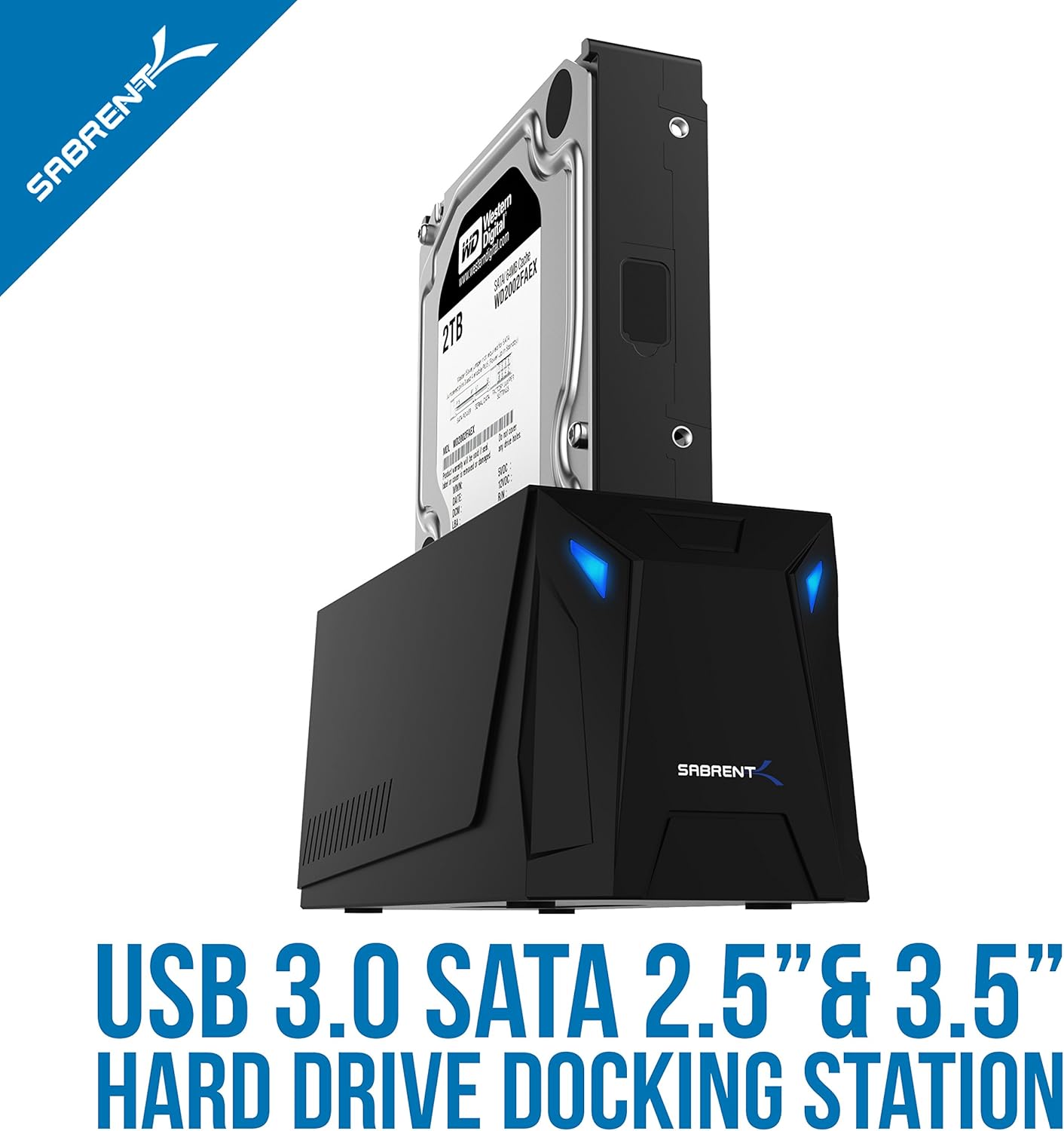 SABRENT USB 3.0 to SATA I/II/III Dual Bay External Hard Drive Docking Station for 2.5 or 3.5in HDD