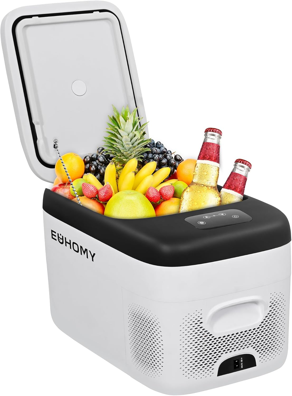 EUHOMY 12 Volt Refrigerators, 21Liter(23qt) RV Refrigerator with 12/24V DC & 110-240V AC, Portable Refrigerator Freezer Fridge Cooler For Car