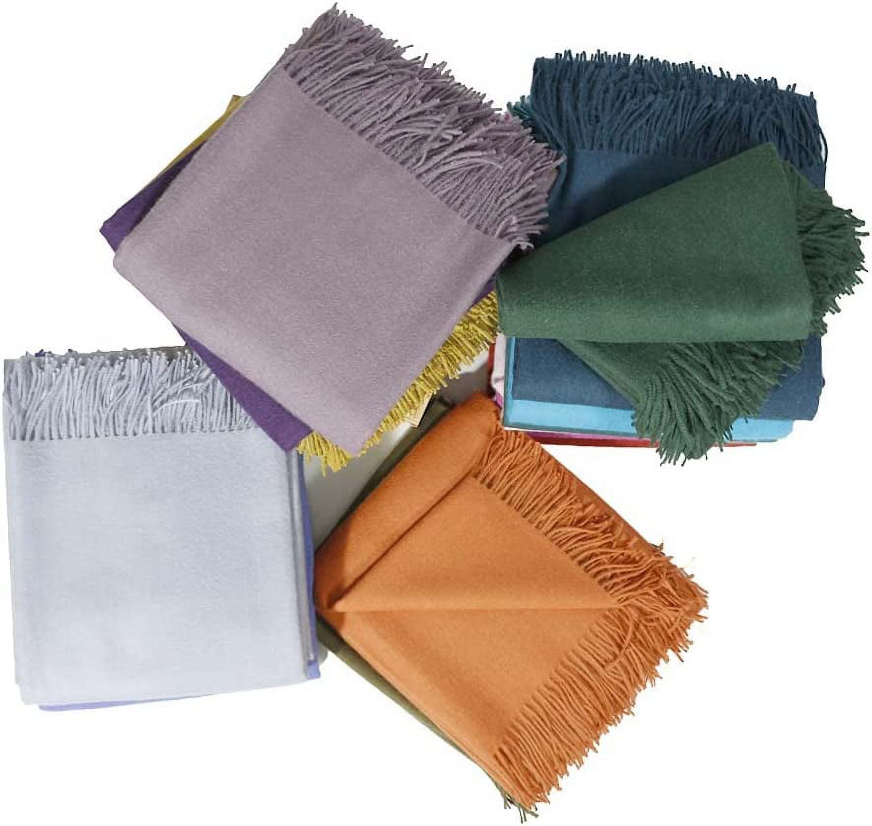 100% Baby Alpaca Wool Blanket Throw Solid Color Design for Bed Couch Sofa Soft Warm Peruvian Alpaca Wool Blankets 72" x 52" (Mink)