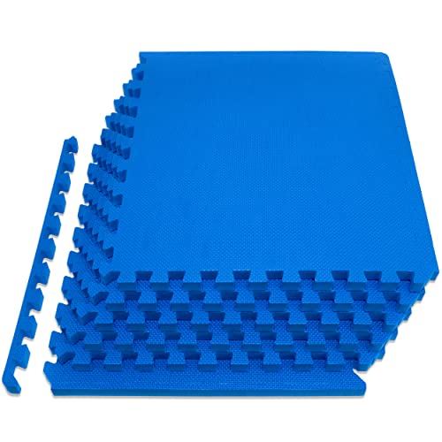 ProsourceFit Extra Thick Puzzle Exercise Mat , EVA Foam Interlocking Tiles for Protective, Cushioned Workout Flooring for Home and Gym Equipment