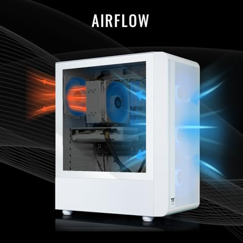 Thermaltake LCGS Quartz R66 Gaming Desktop (AMD Ryzen™ 5 5600, ToughRam DDR4 3600Mhz 16GB RGB Memory, AMD Radeon™ RX 6600, 1TB NVMe M.2, WiFi
