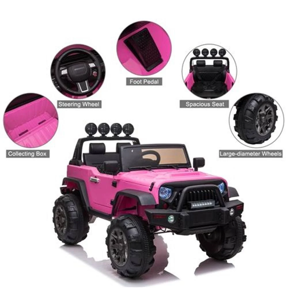 12V Kids Ride on Car SUV MP3 2.4Ghz Remote Control LED Lights (White)