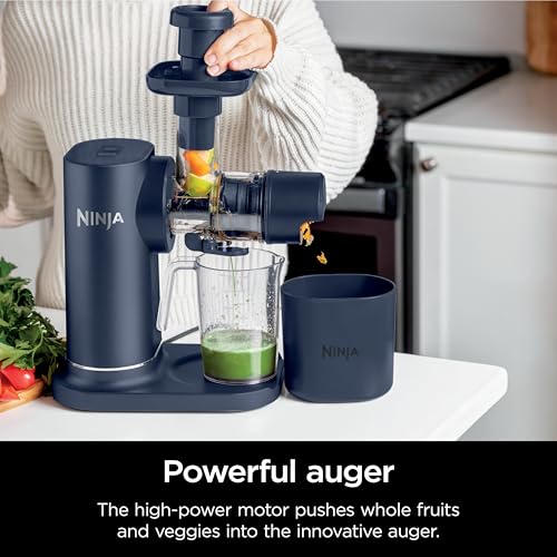 Ninja NeverClog Cold Press Juicer, Powerful Slow Juicer with Total Pulp Control, Countertop, Electric, 2 Pulp Functions, Dishwasher Safe