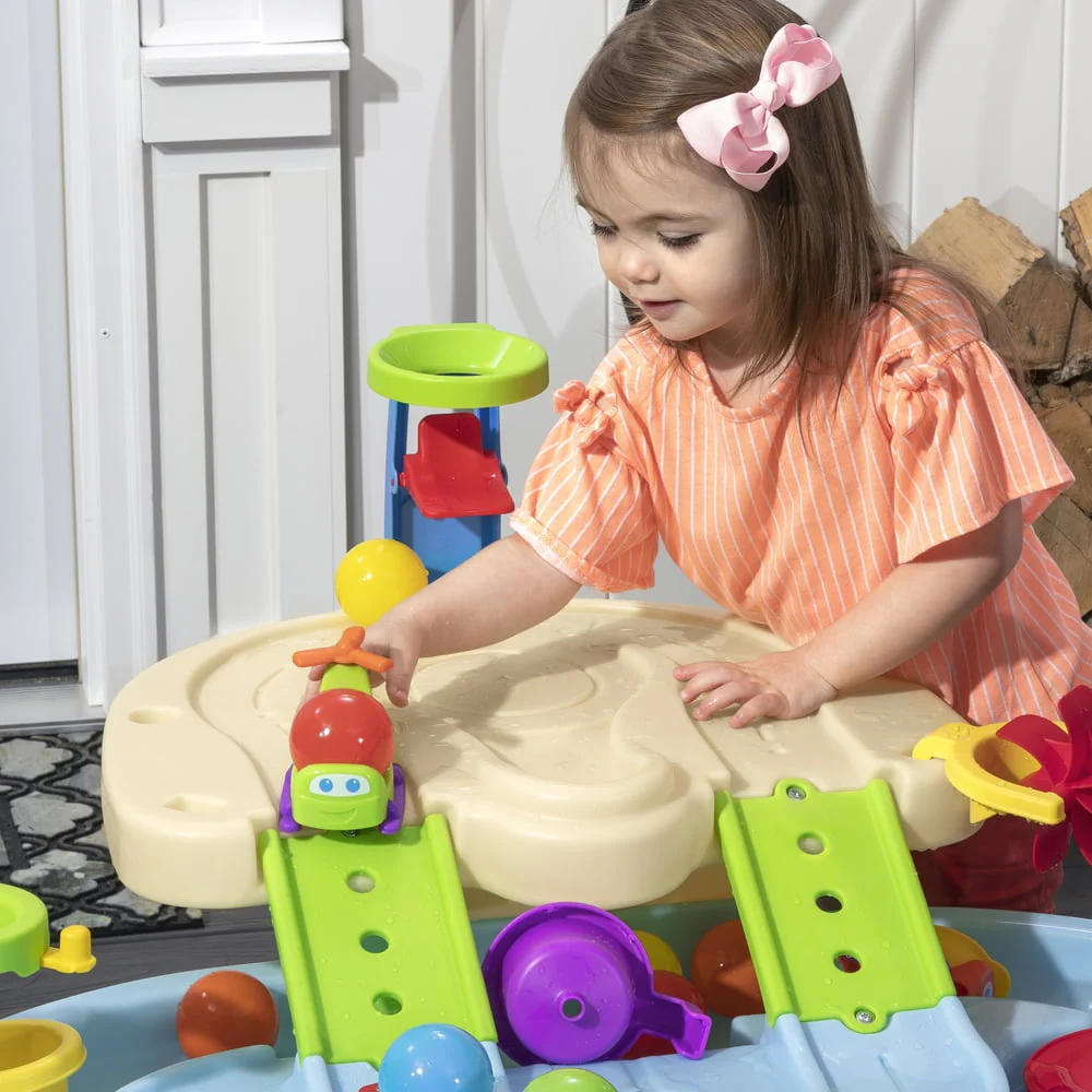 Step2 Ball Buddies Adventure Center Blue Plastic Water Table for Toddlers