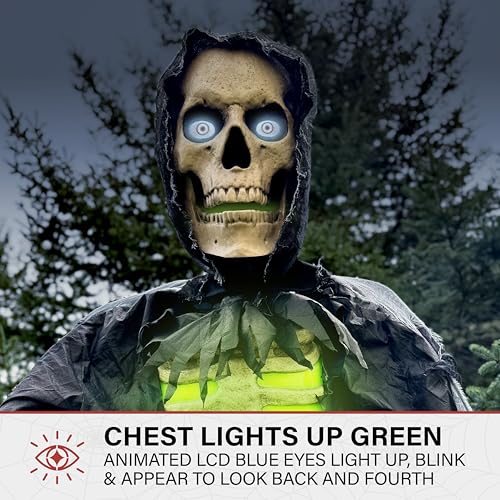 Haunted Hill Farm Motion-Activated 7.5-Ft. Tall Smoldering Ghoul