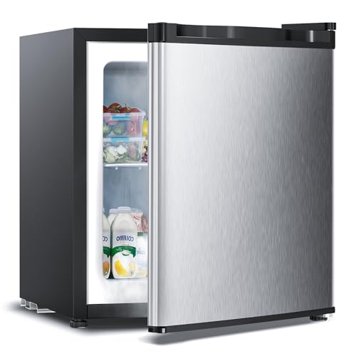3.0 Cu.ft Upright Freezer, Small Mini Freezer with Adjustable Thermostat, Removable Shelves, Reversible Single Door, for Bedroom/Home/Dorms/Apartment
