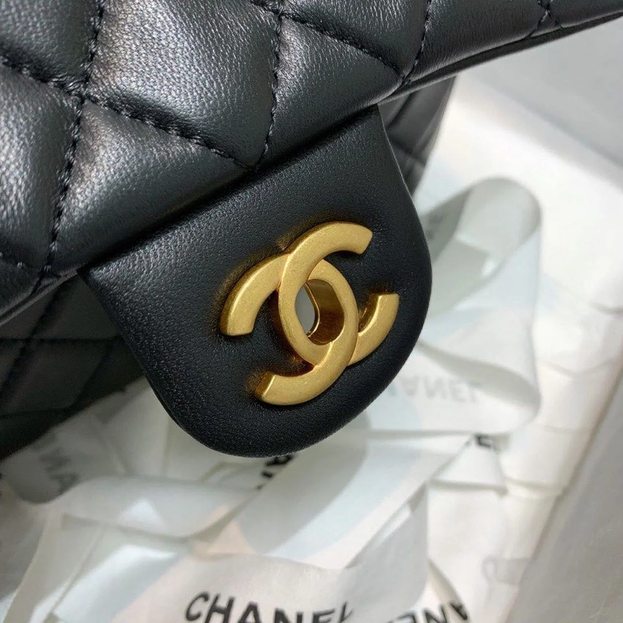 Chanel Flap Bag With CC Ball On Strap Black For Women, Women&rsquo;s Handbags, Shoulder And Crossbody Bags 7.8in/20cm AS1787