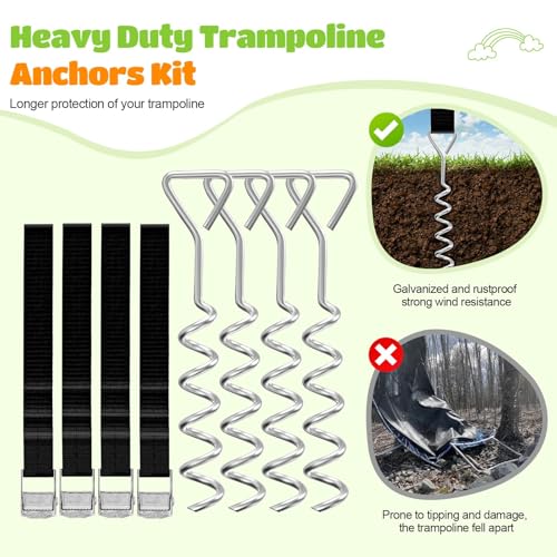 ORCC 1200LBS Weight Capacity Trampoline 16 15 14 12 10 8FT Outdoor Yard Trampolines for Kids Adults Outdoor Yard Trampolines for Kids Adults