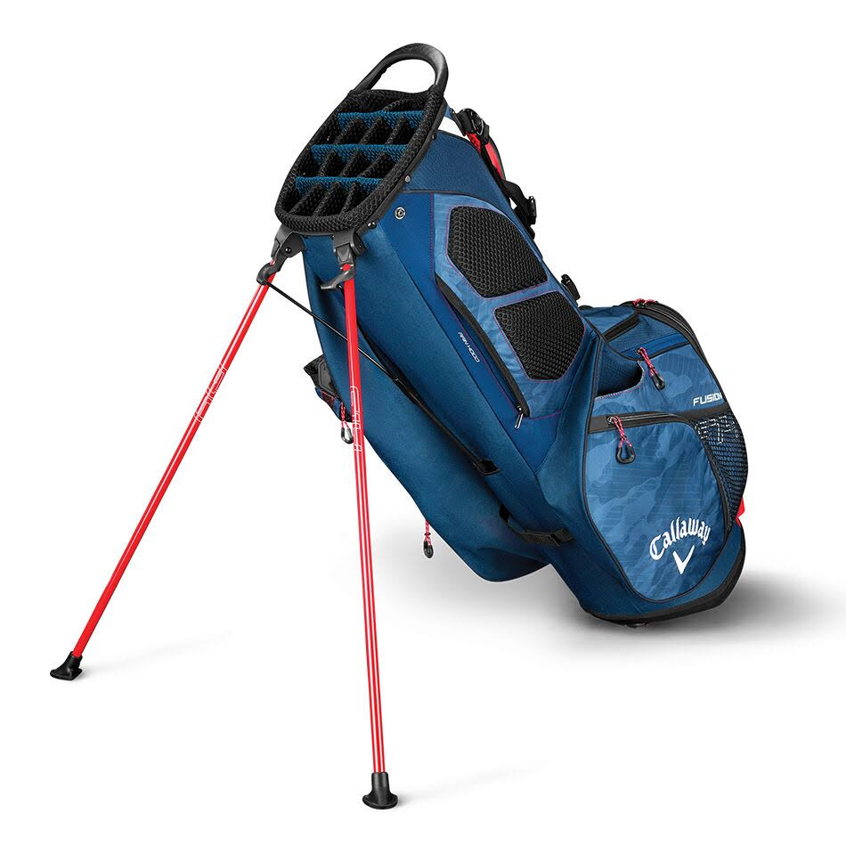 Callaway Fusion 14 Golf Stand Bag Navy CAMO-RED