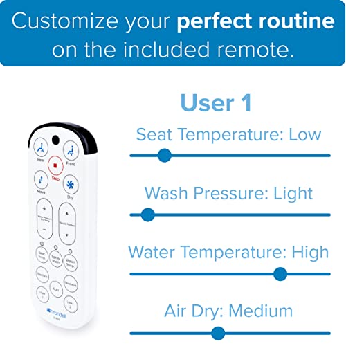 Brondell Swash 1400 Luxury Bidet Toilet Seat, Fits Elongated Toilets, Biscuit – High Quality Bidet – Dual Stainless-Steel Nozzles with Nozzle Clean