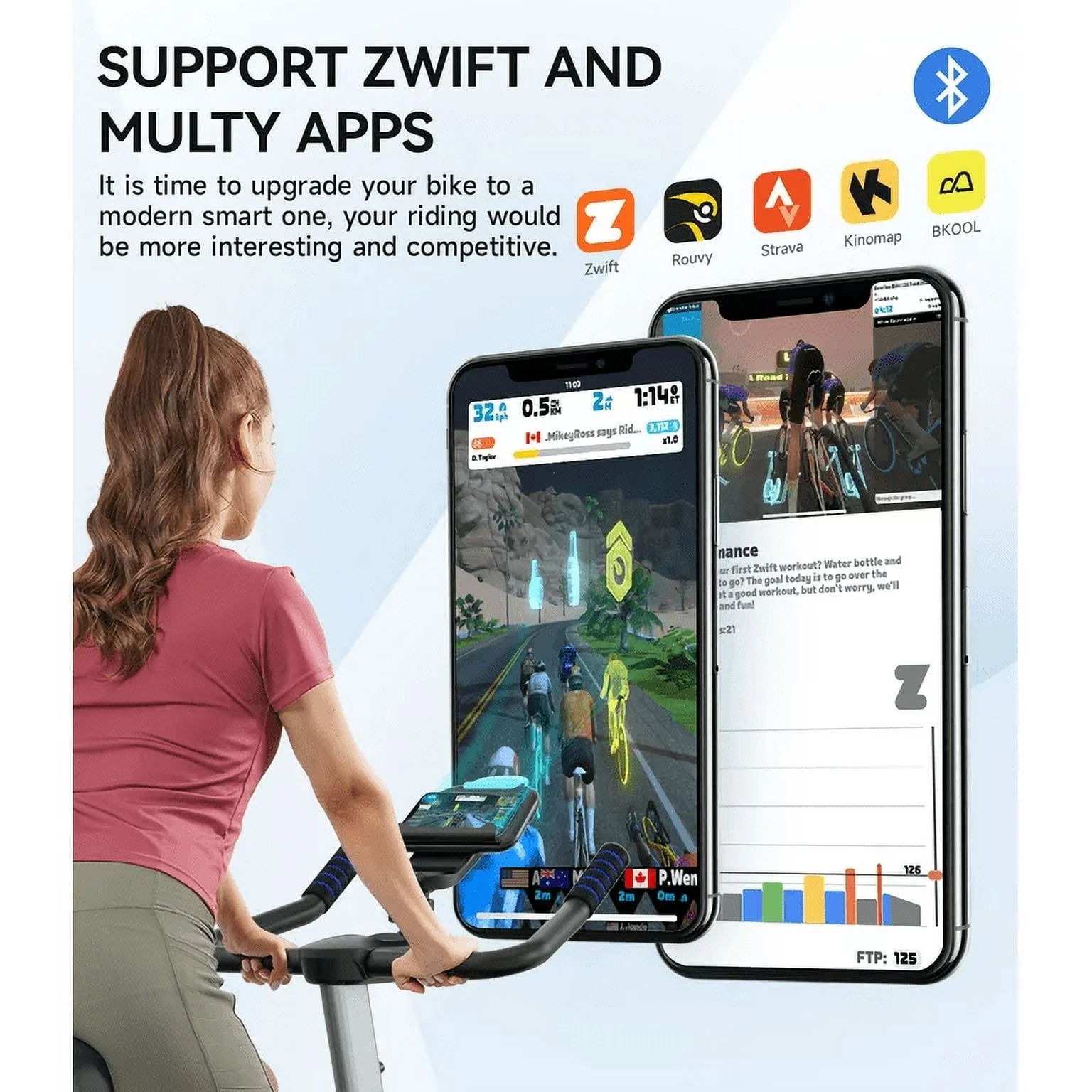 pooboo Exercise Bike Magnetic Resistance Indoor Cycling Bike for Home Cardio Workout Cycle Bike Training 360lbs