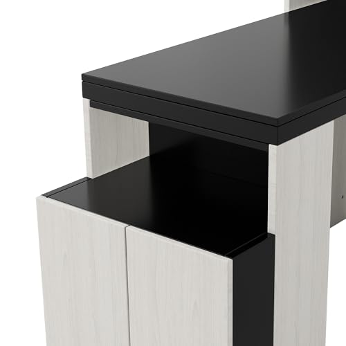 Harper & Bright Designs Twin Size Murphy Bed Cabinet Wall Bed Chest with Storage Shelves